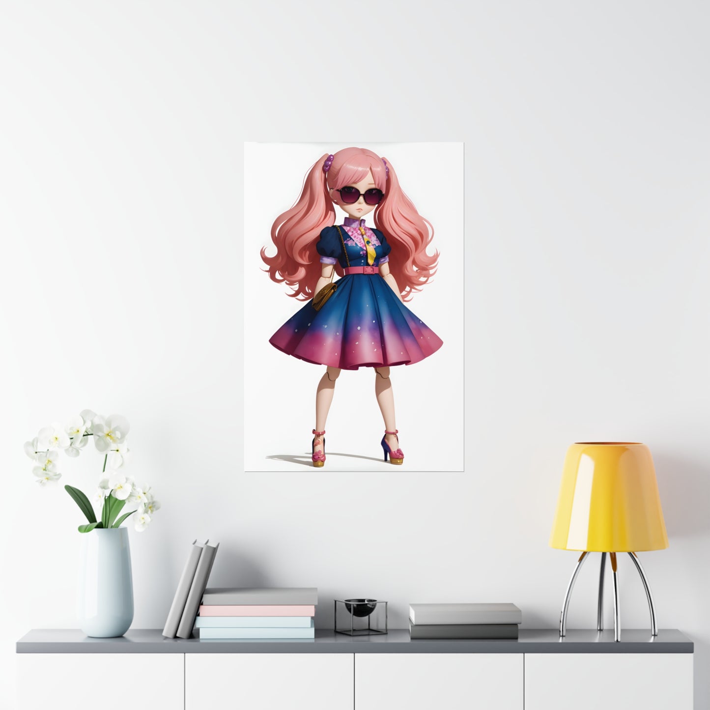 Glamour Pink Doll Poster