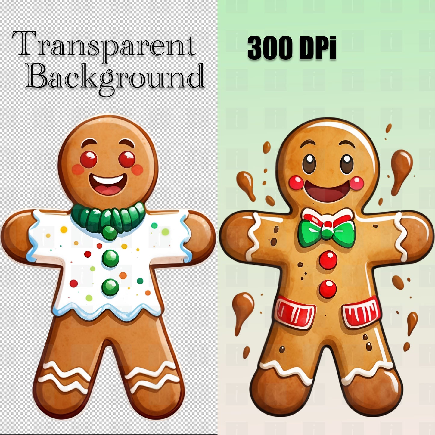 26 Gingerbread Men Clipart