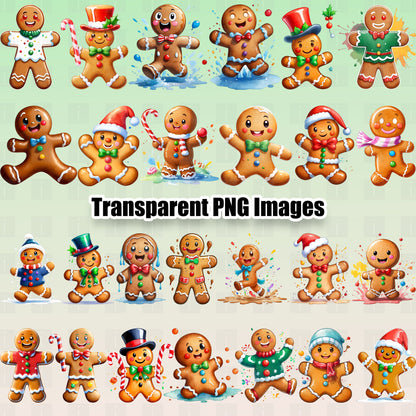 26 Gingerbread Men Clipart