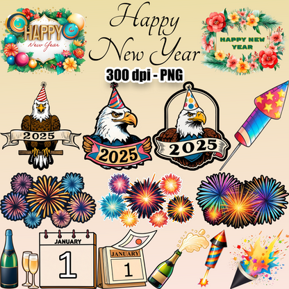 22 Happy New Year Clipart