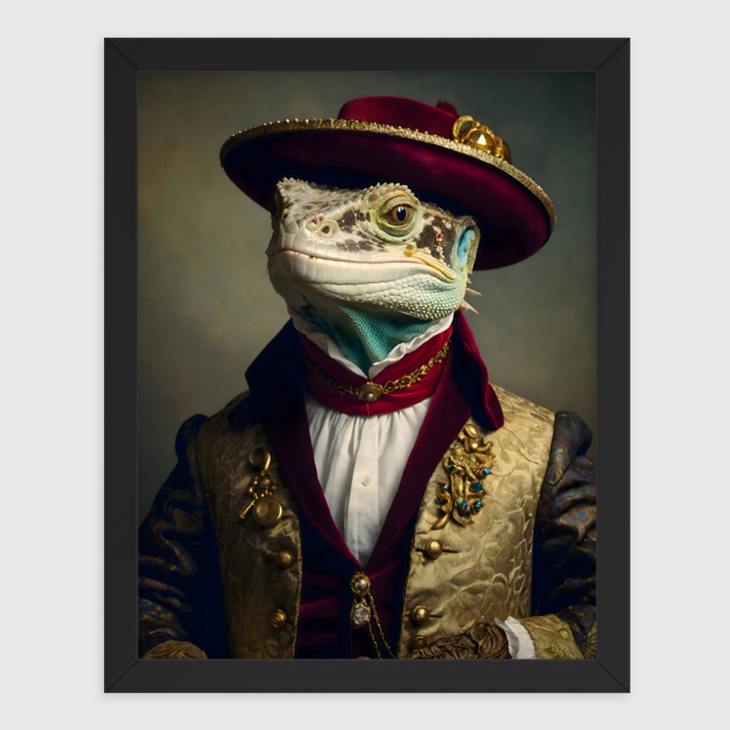 Lizard Lordship Framed Art Print