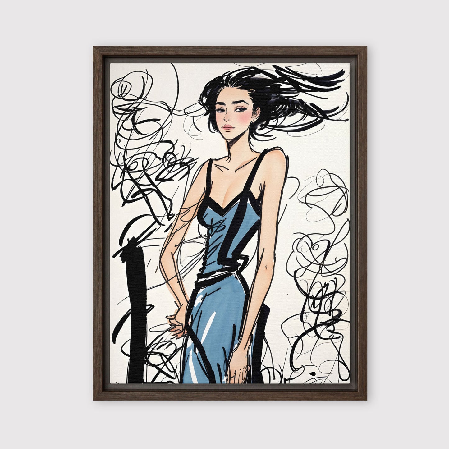 Mileiu Framed Canvas Art Print