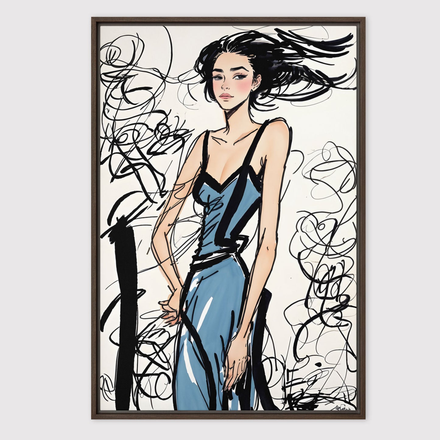 Mileiu Framed Canvas Art Print