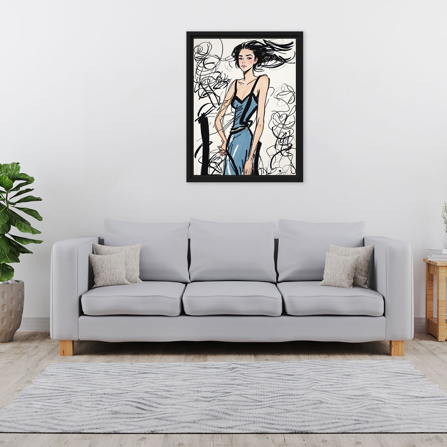 Mileiu Framed Canvas Art Print