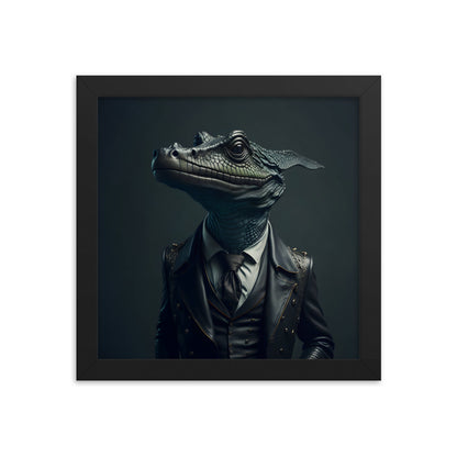 Dapper Dino Framed Print