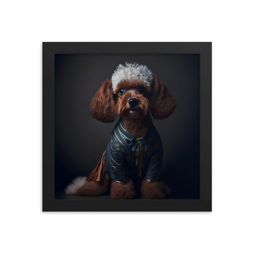 Poodle of the Palace Framed Art Print