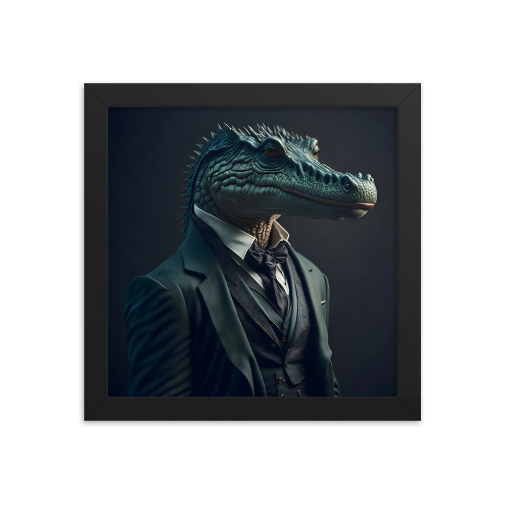 Classy Croc Framed Art Print