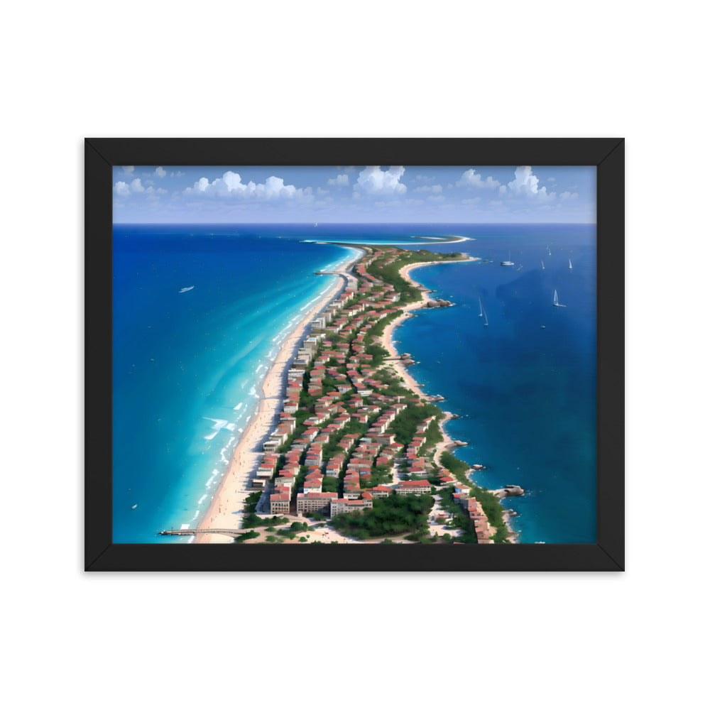 Cuba from the Clouds Framed Art Print