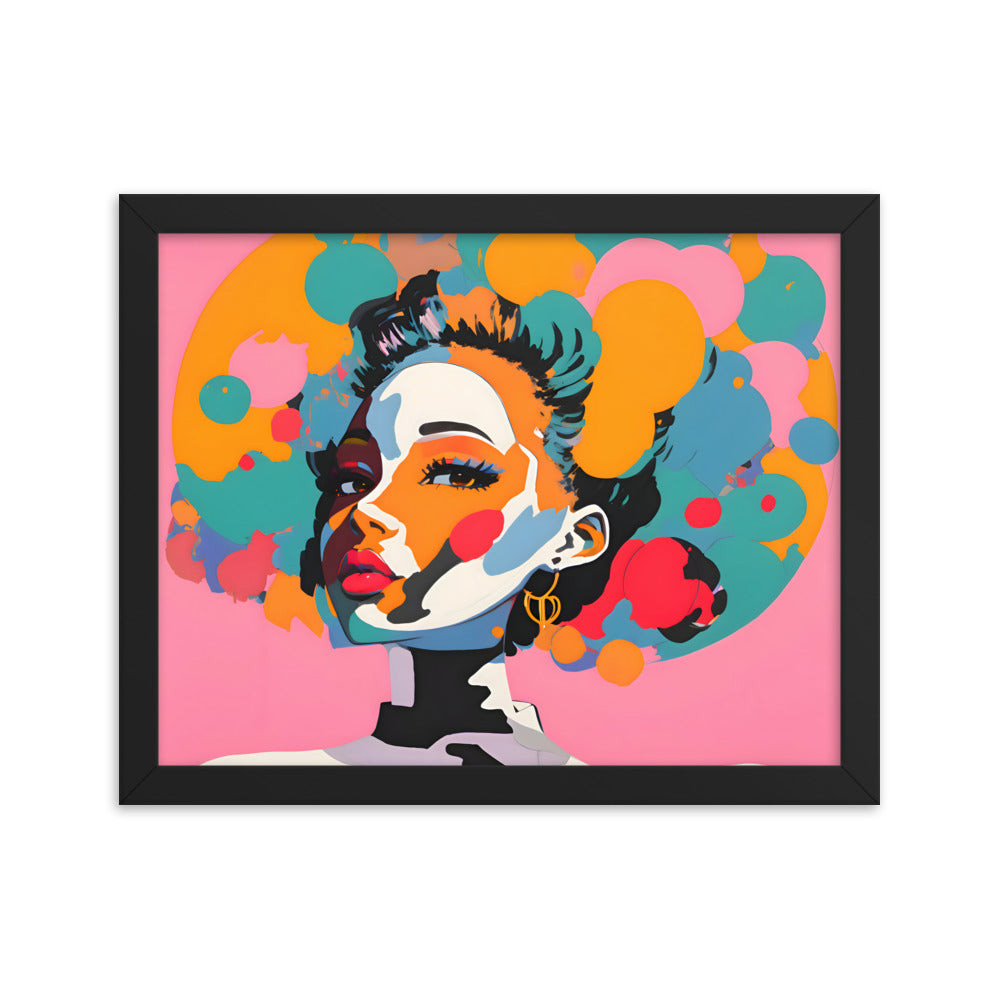 Vividly She Glows Framed Art Print