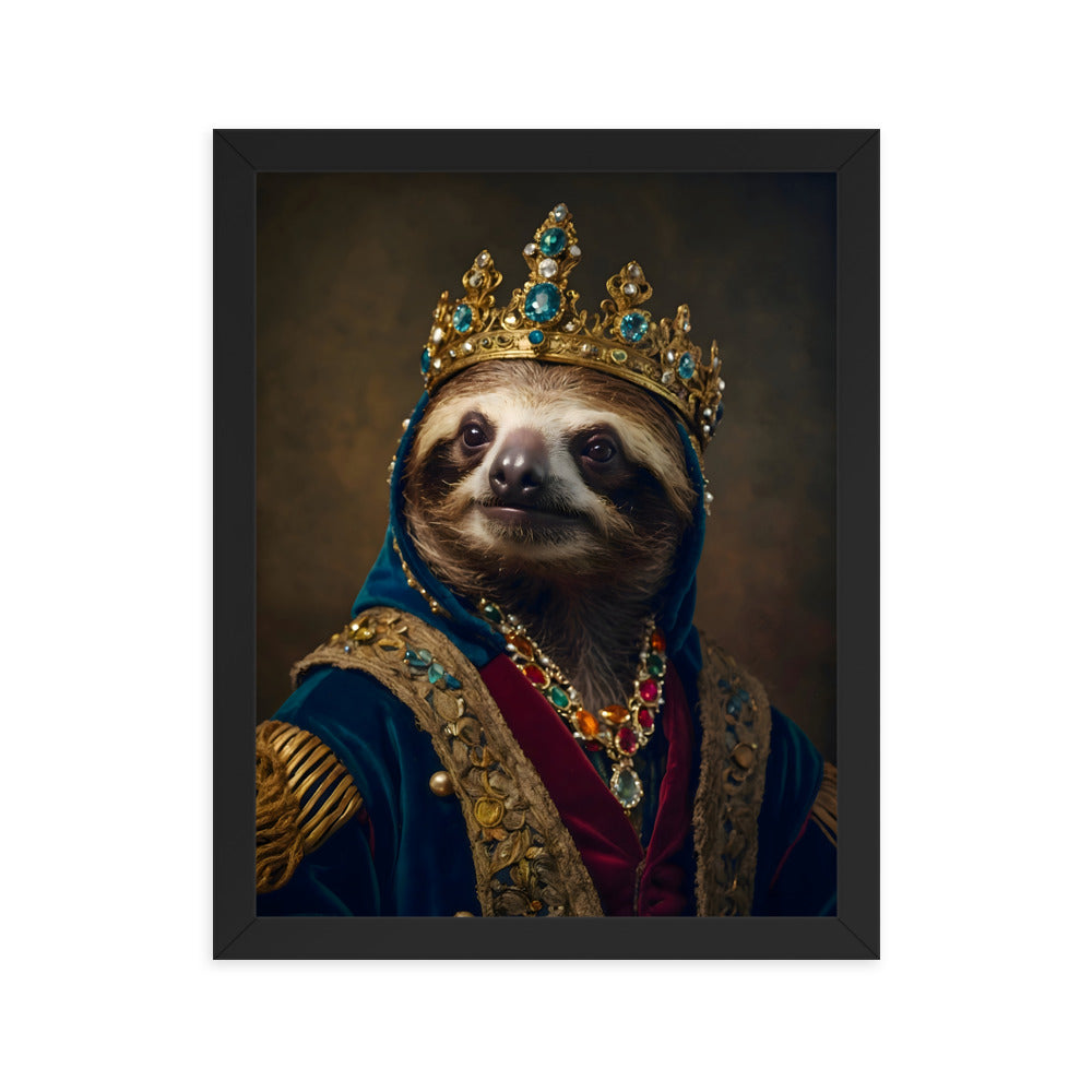 Lazy King Framed Art Print