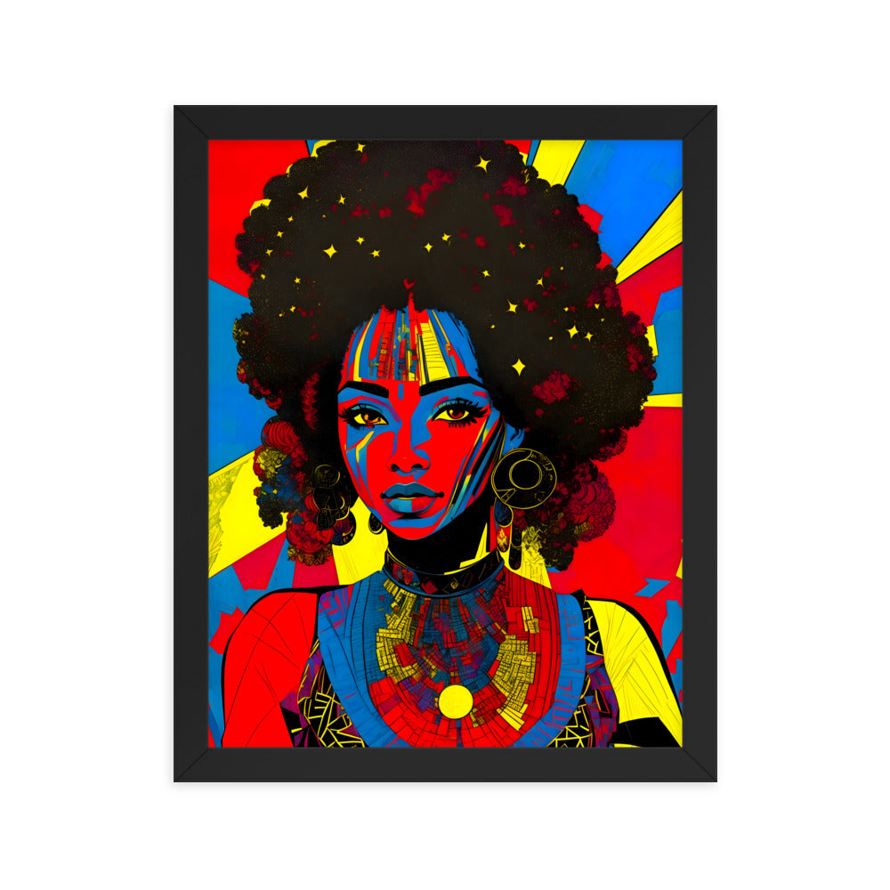 Afro Essence Framed Art Print