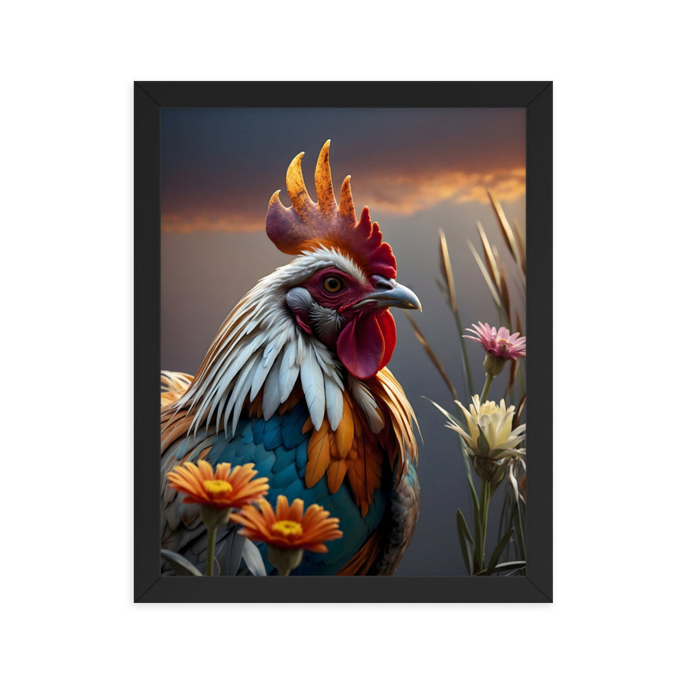 Cluck & Bloom Framed Art Print