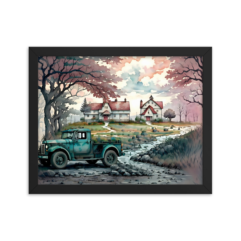 Old Truck's Tale Framed Art Print