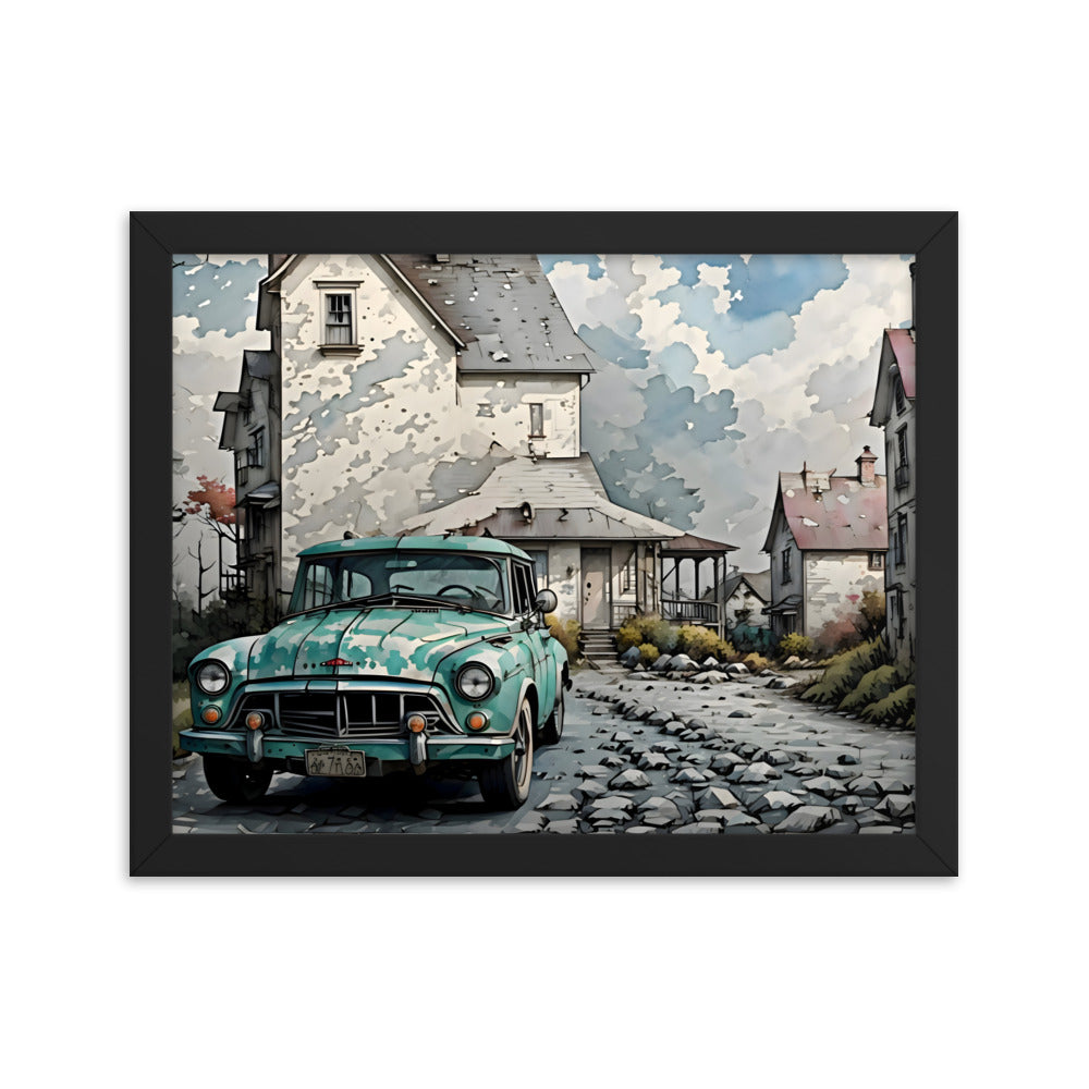 Weathered Wheels Framed Art Print