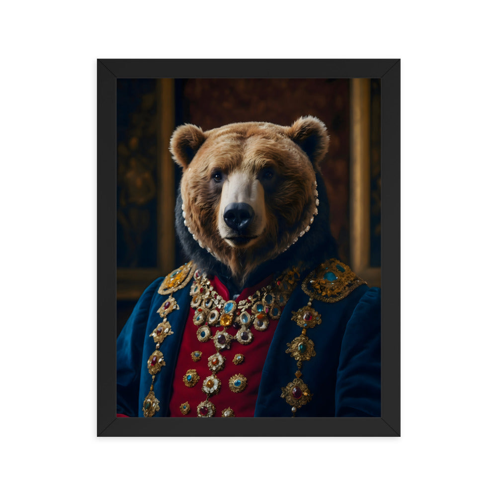 Genteel Grizzly Framed Art Print