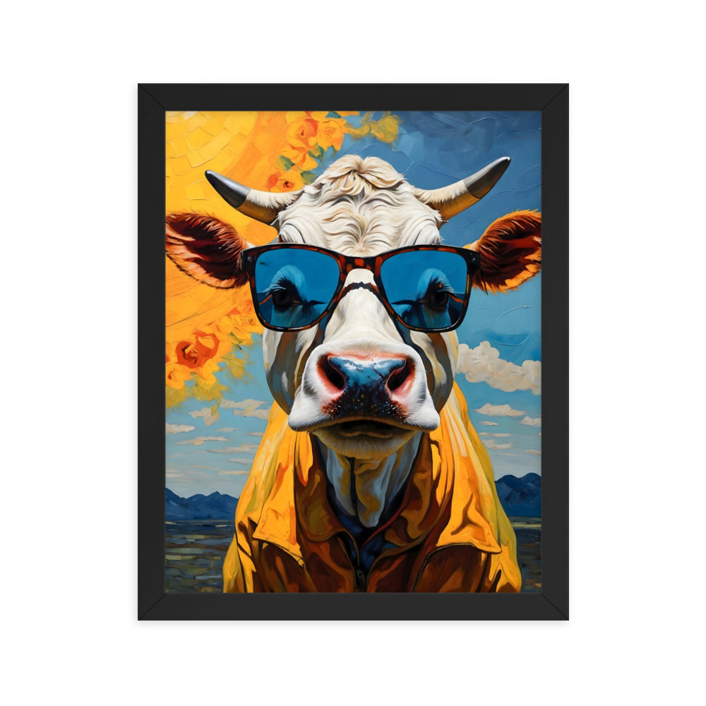 Sunshine Bovine Framed Art Print