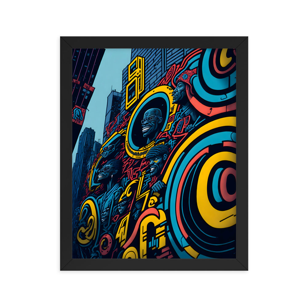 Faces of the City Framed Art Print