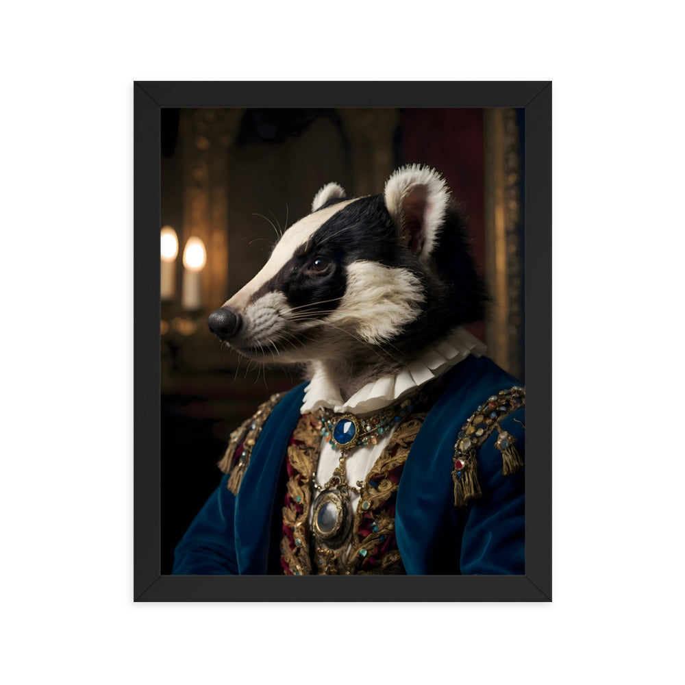 Baroque Badger Framed Art Print