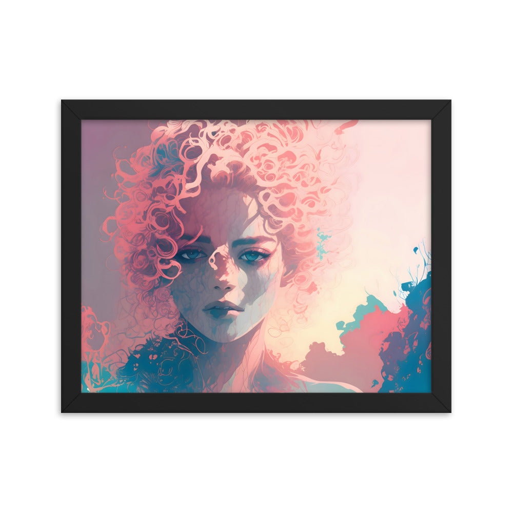 Curly Halo Framed Art Print