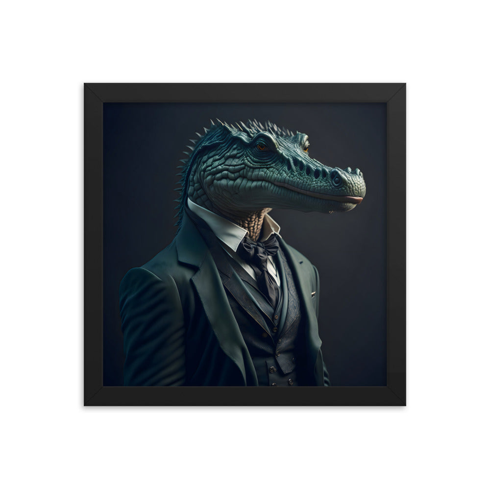 Classy Croc Framed Art Print