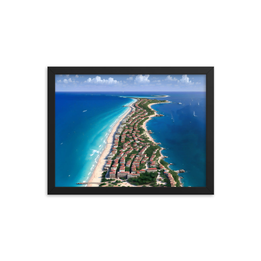 Cuba from the Clouds Framed Art Print