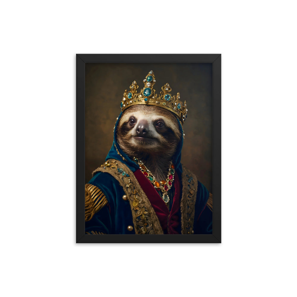 Lazy King Framed Art Print