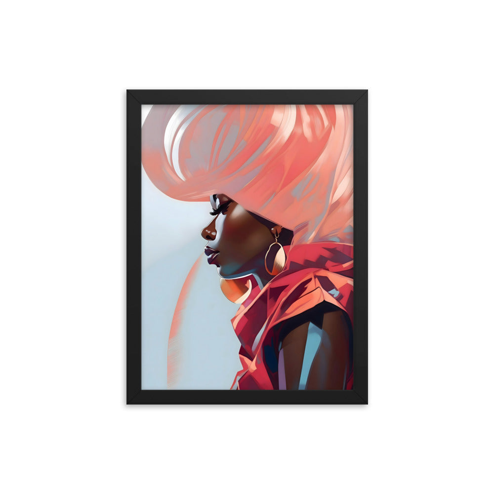 Her Pink Crown Framed Art Print