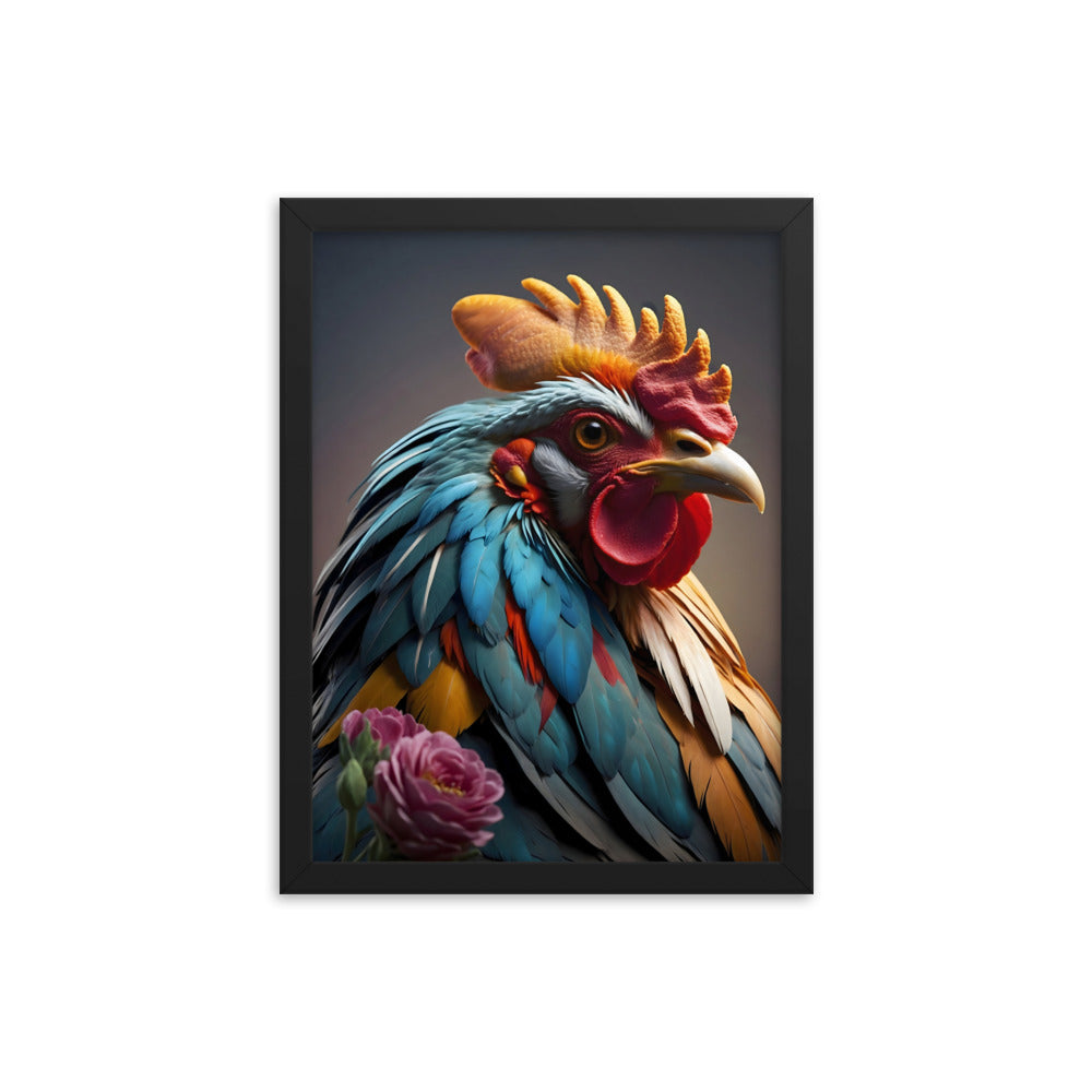 Fowl Face Framed Art Print