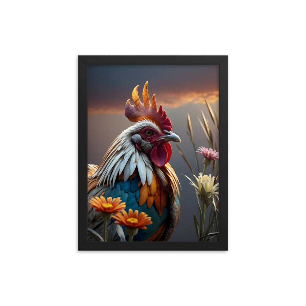 Cluck & Bloom Framed Art Print