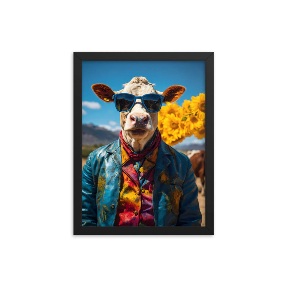 Sunny Moo-d Framed Art Print