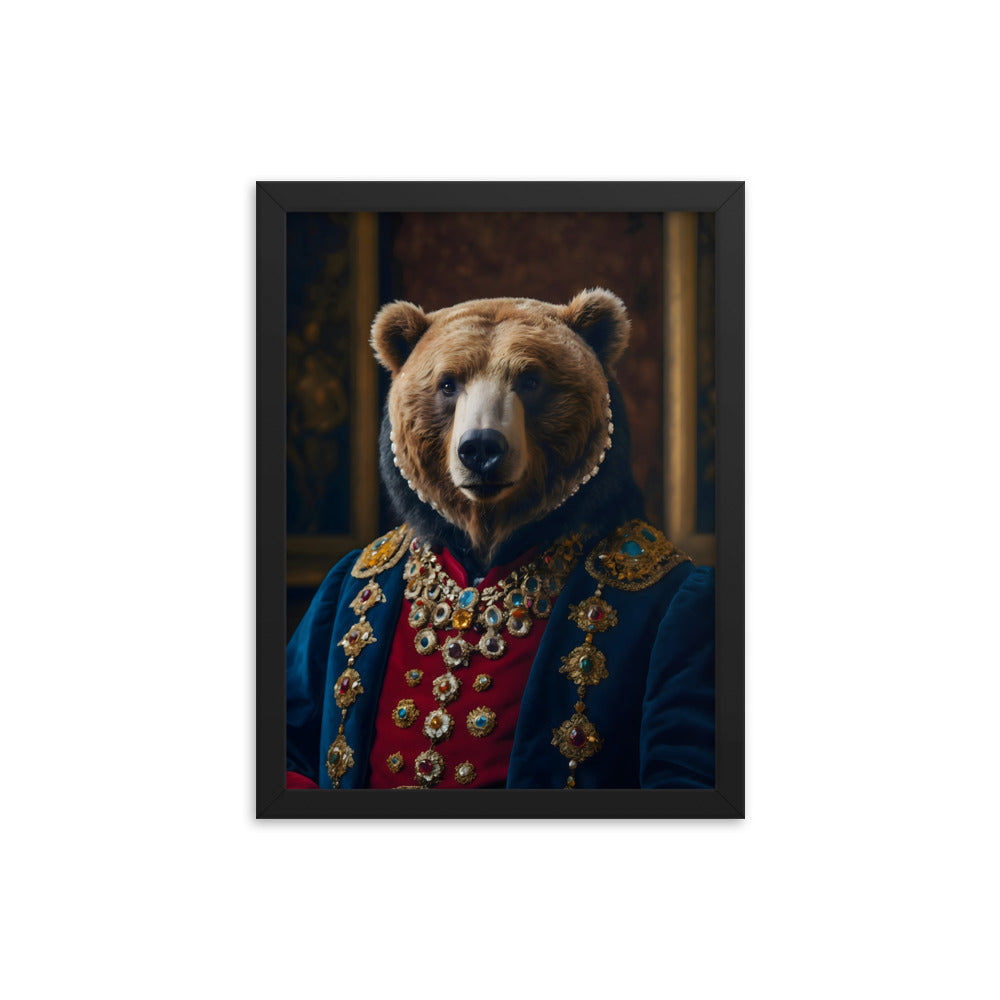 Genteel Grizzly Framed Art Print