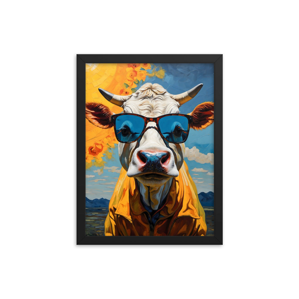 Sunshine Bovine Framed Art Print