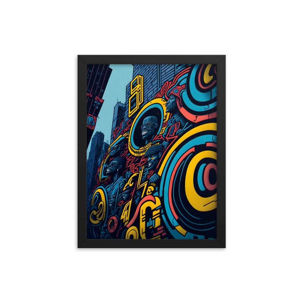 Faces of the City Framed Art Print