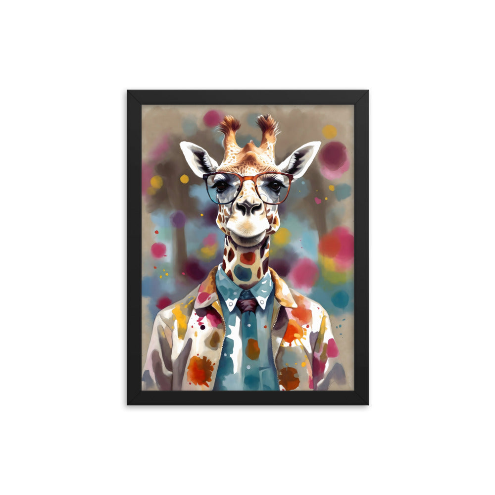 Long Neck Gentleman Framed Art Print