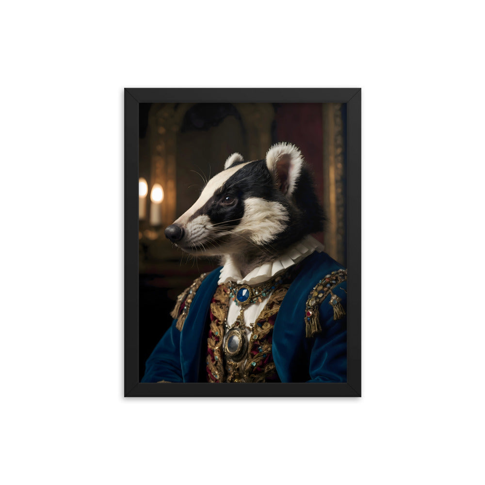 Baroque Badger Framed Art Print