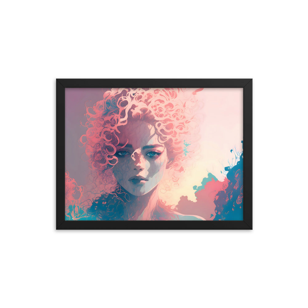 Curly Halo Framed Art Print