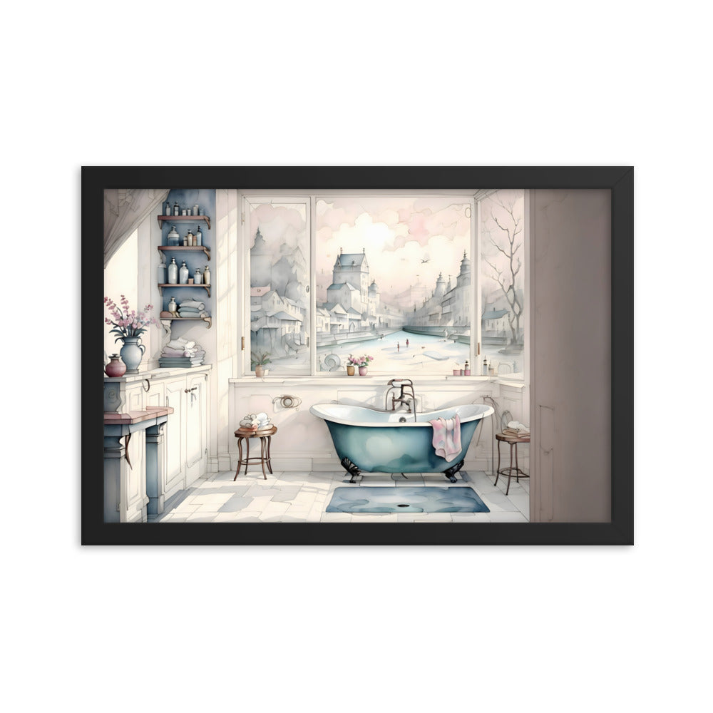 Bathing in Dawn's Light Framed Art Print