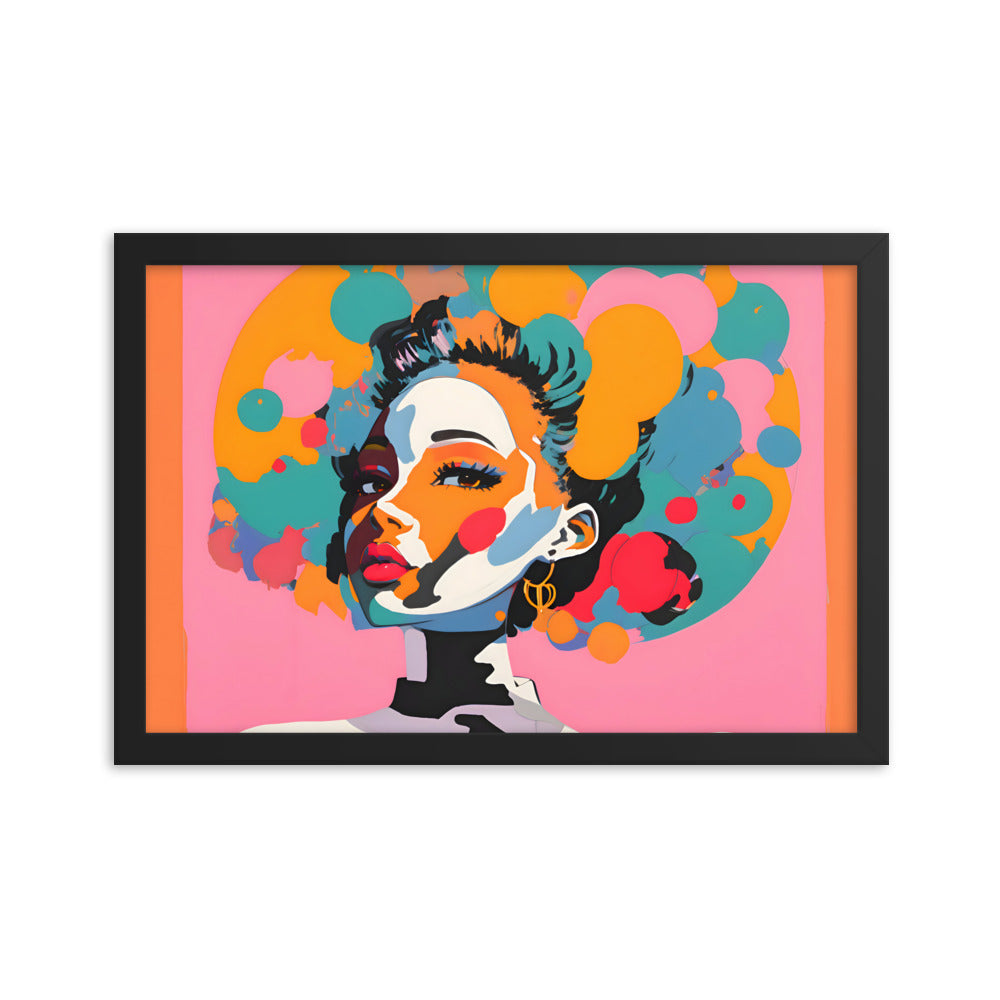 Vividly She Glows Framed Art Print