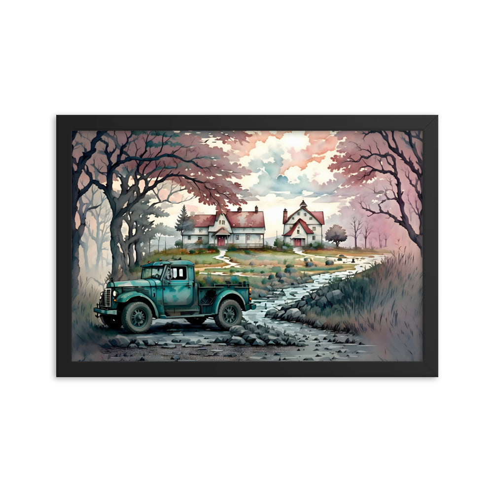 Old Truck's Tale Framed Art Print