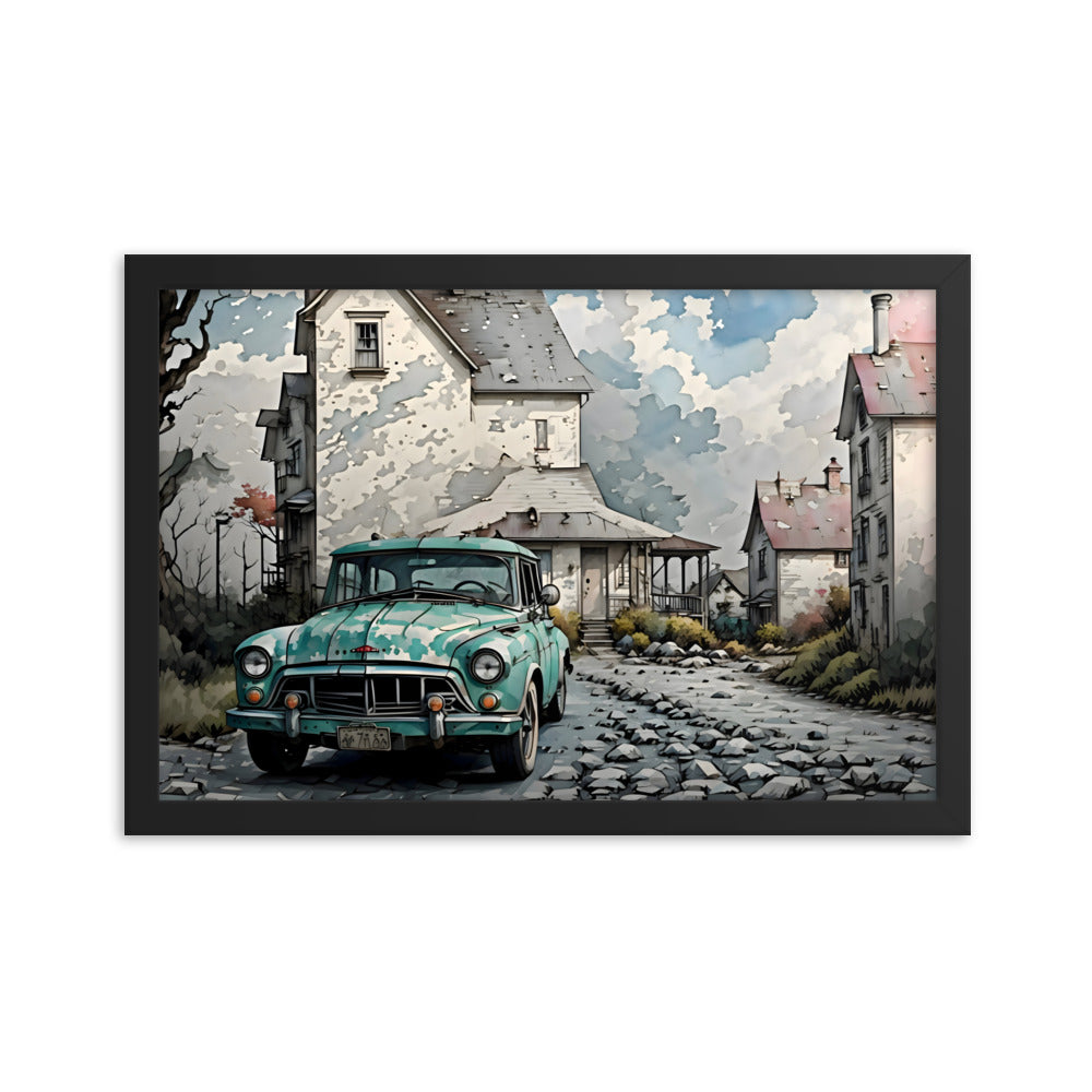 Weathered Wheels Framed Art Print