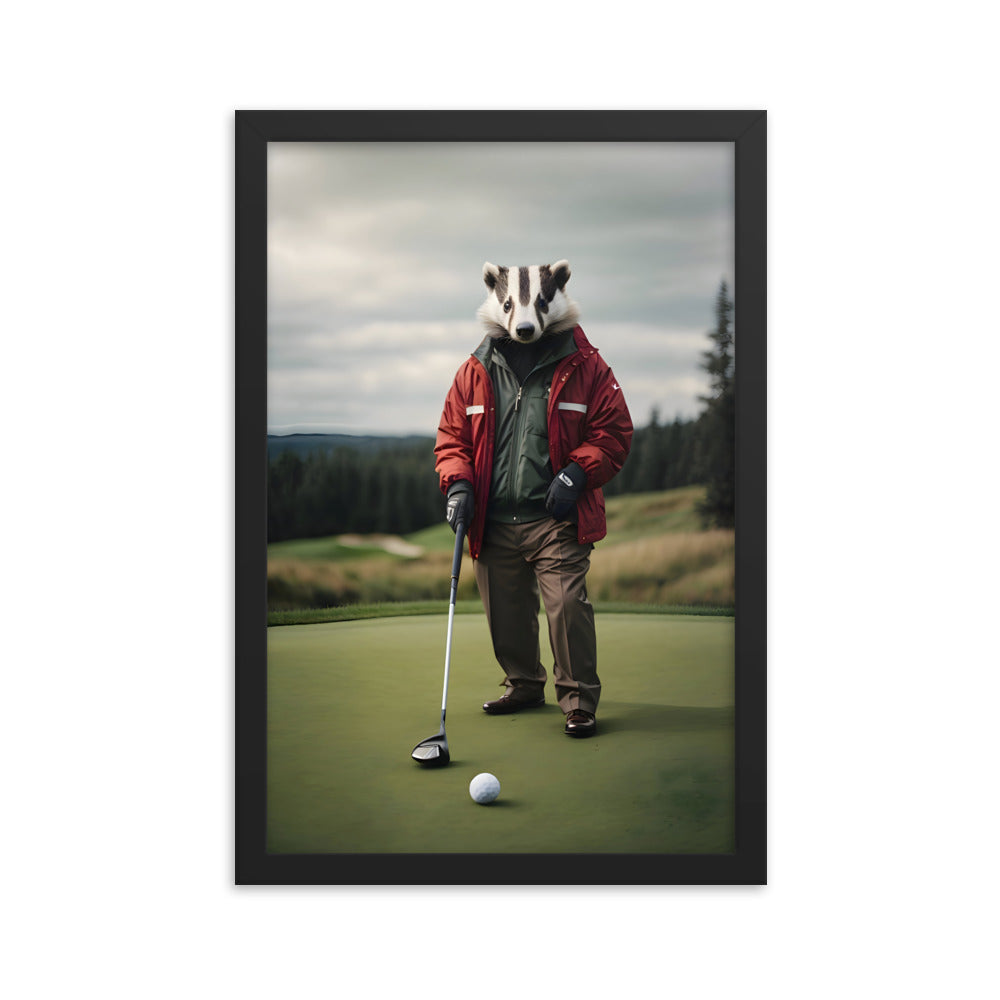 Badger's Birdie Framed Art Print