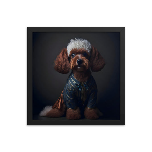 Poodle of the Palace Framed Art Print