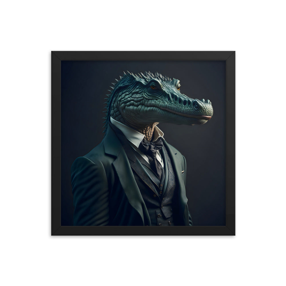 Classy Croc Framed Art Print