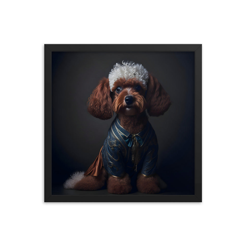 Poodle of the Palace Framed Art Print