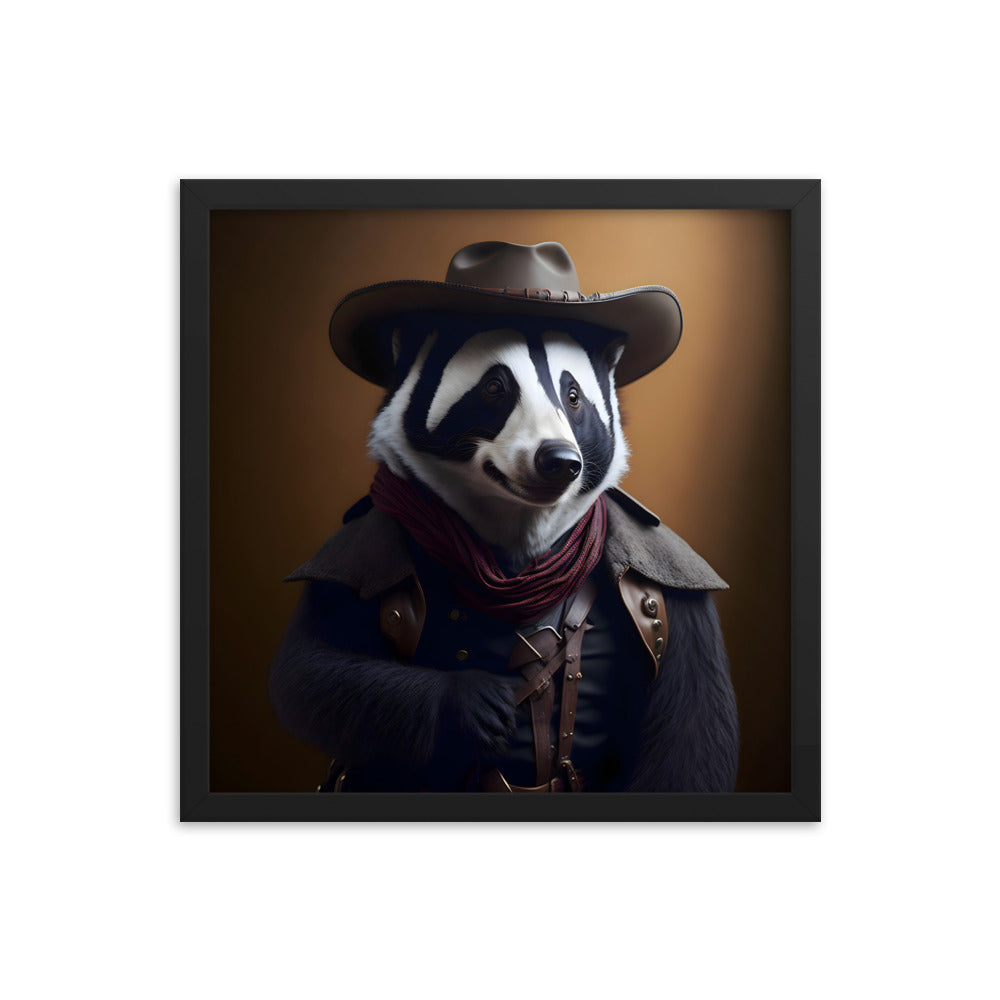 Cowboy Skunkaroo Framed Art Print