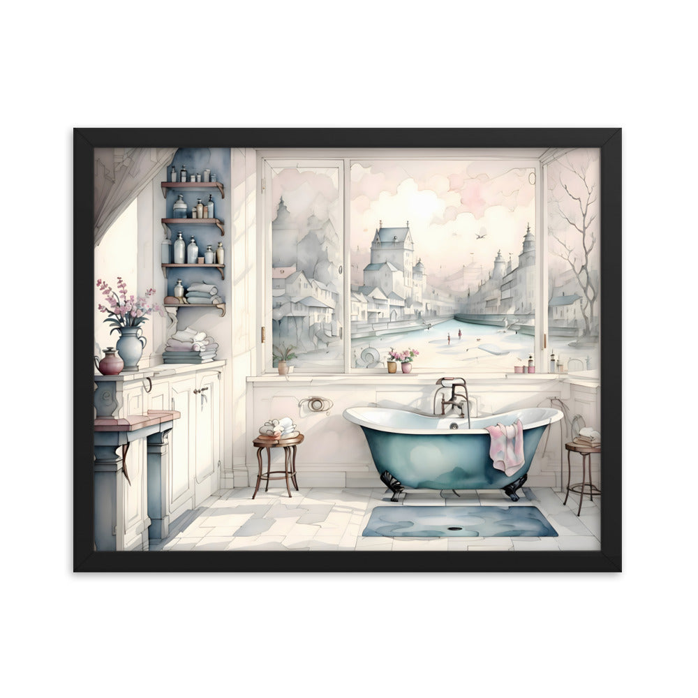 Bathing in Dawn's Light Framed Art Print