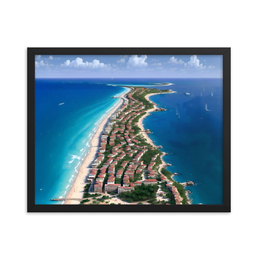 Cuba from the Clouds Framed Art Print