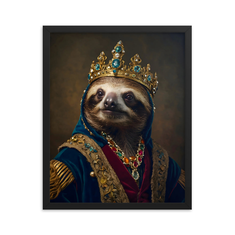 Lazy King Framed Art Print