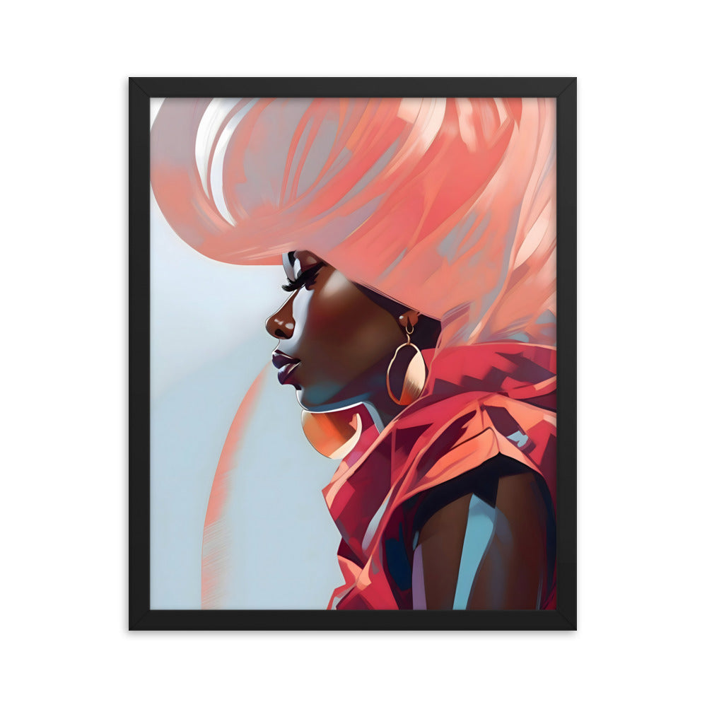 Her Pink Crown Framed Art Print