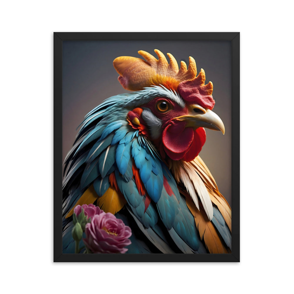 Fowl Face Framed Art Print